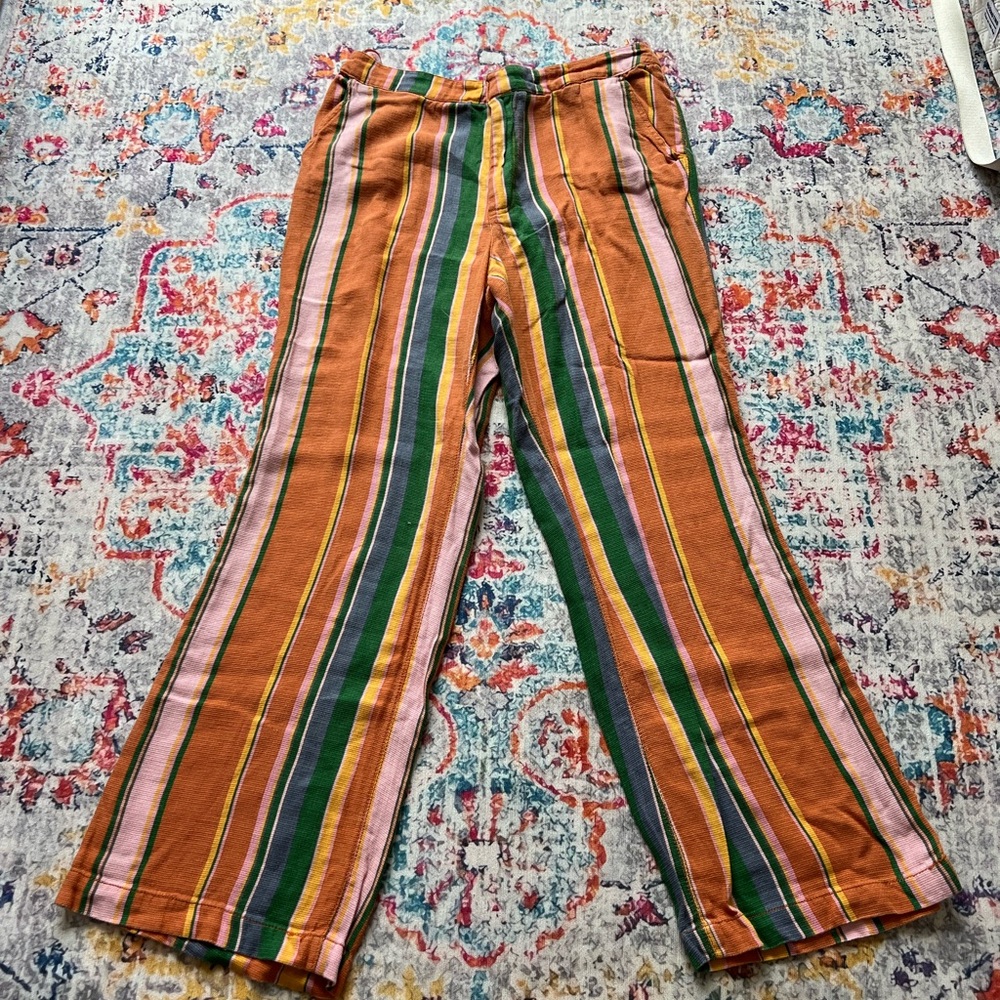 Free People Striped Multicolor Pants